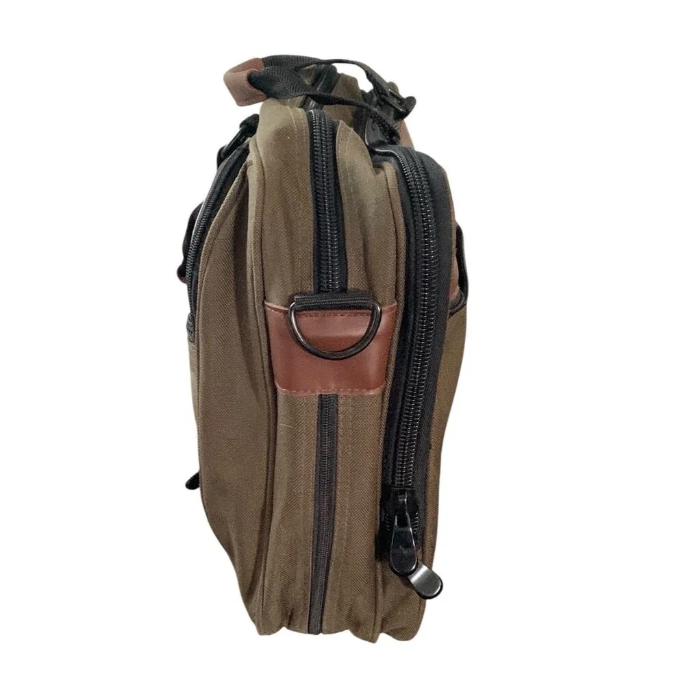 Canvas And Leather Messenger Laptop Office Briefcase Bag - Branded Novartis